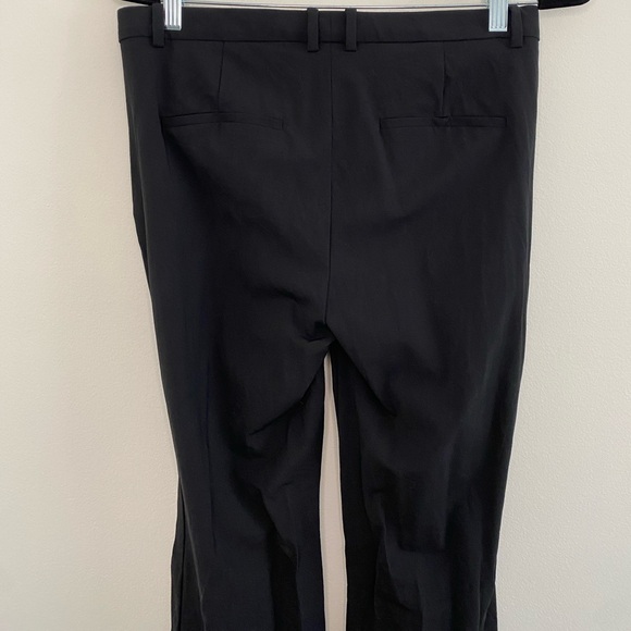 Theory Demitria Wool-Blend Flared Pants Trousers Black Size 4 - Picture 9 of 12
